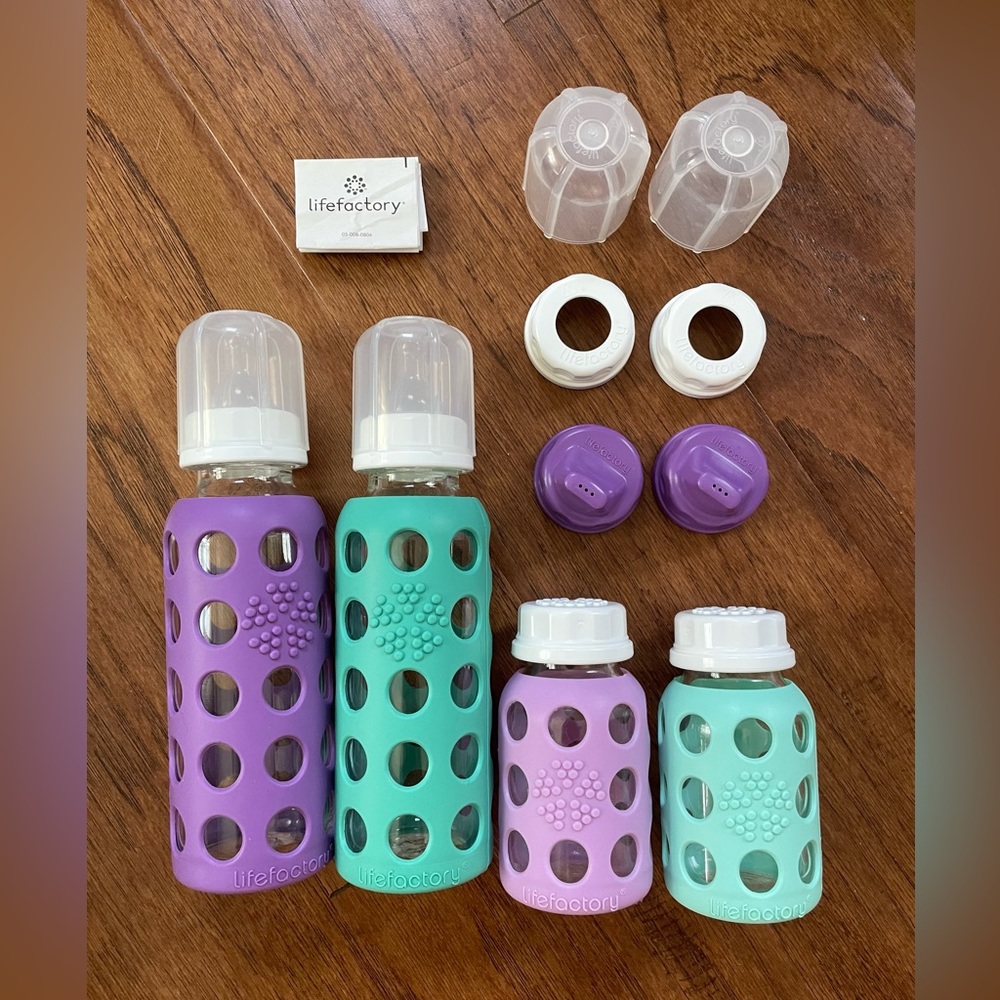 LifeFactory 4-Glass Baby Bottle Starter Set